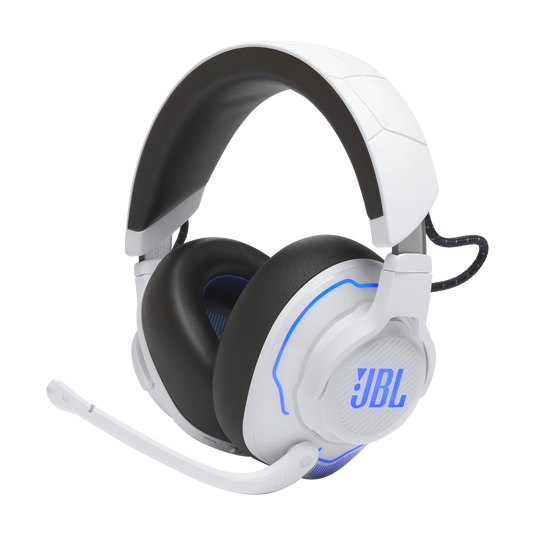 JBL Quantum 910P Console Wireless - White - Wireless over-ear console gaming headset with head tracking-enhanced, Active Noise Cancelling and Bluetooth - Detailshot 5 image number null